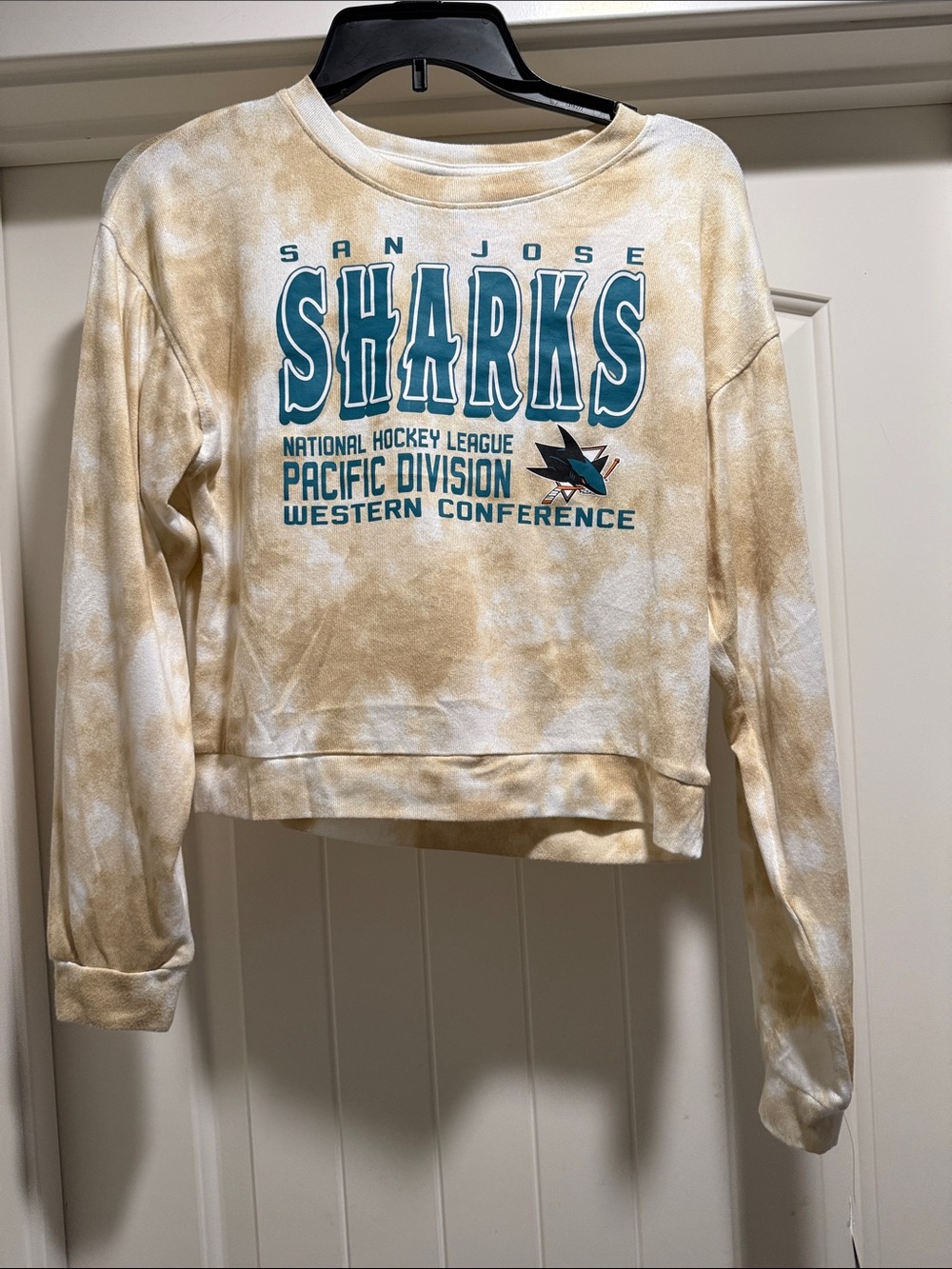 Tie-Dye NHL San Jose Sharks Shirt - Beige/Teal